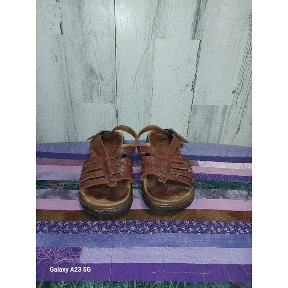 DANSKO Brown Leather Strappy Open Toe Slingback Sandals EU 37 US 6.5-7 - Picture 8 of 9